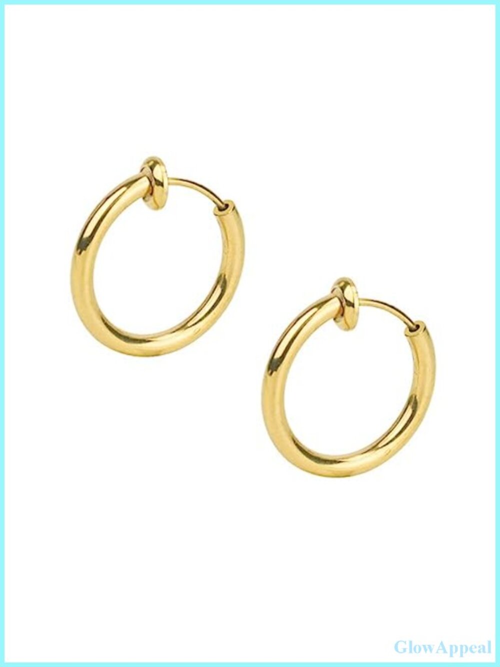 Clip On Hoop Earrings for Women - Invisible Spring Back Hoops for Non-Pierced